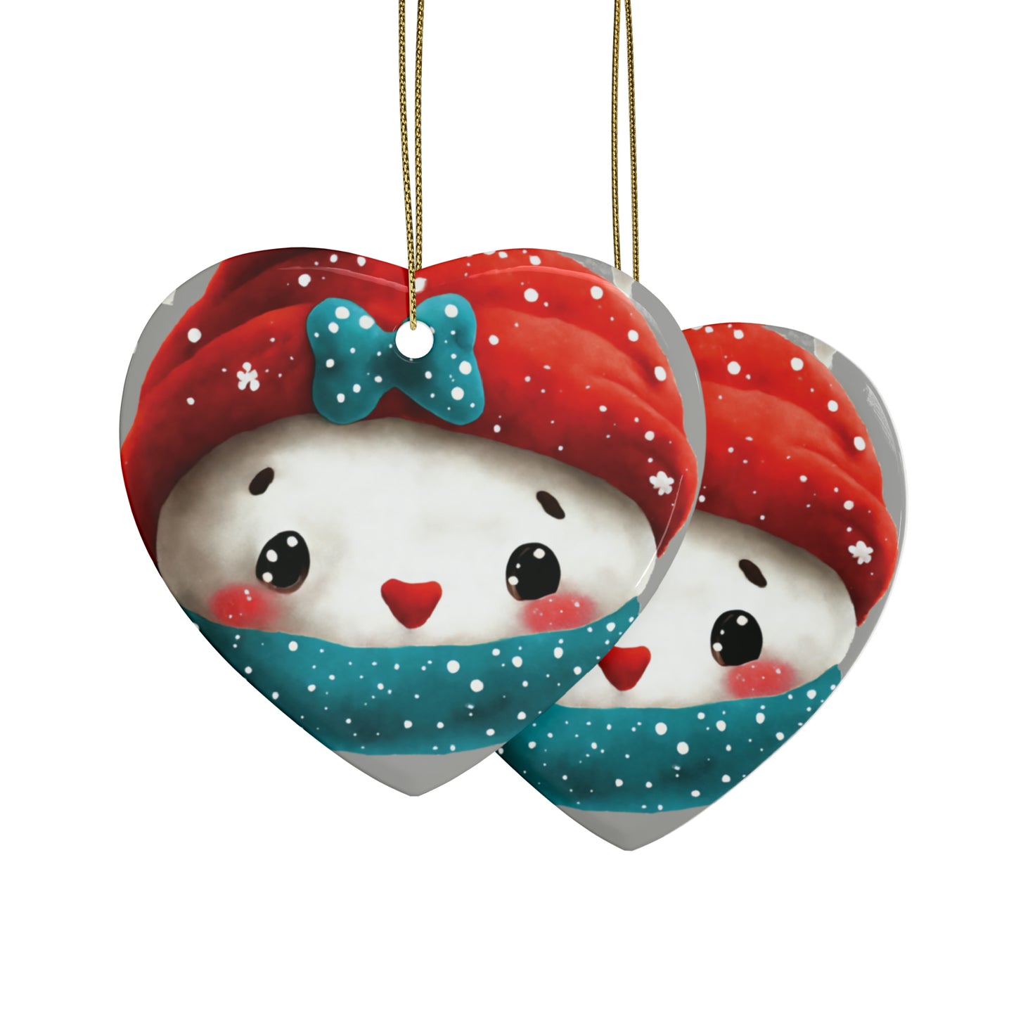 Woodland Creature | Ceramic Christmas Ornaments (1pcs, 5pcs, 10pcs, 20pcs) - Design 9