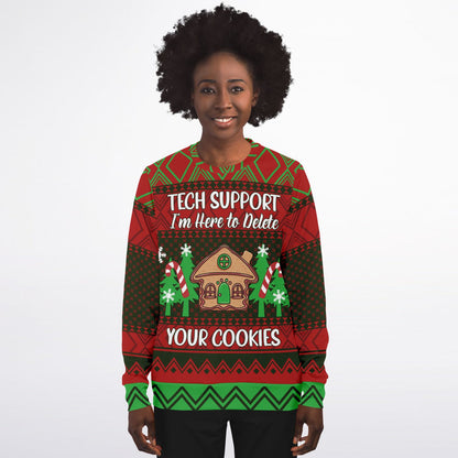 IT Tech Support Ugly Christmas Sweater - Athletic Sweatshirt