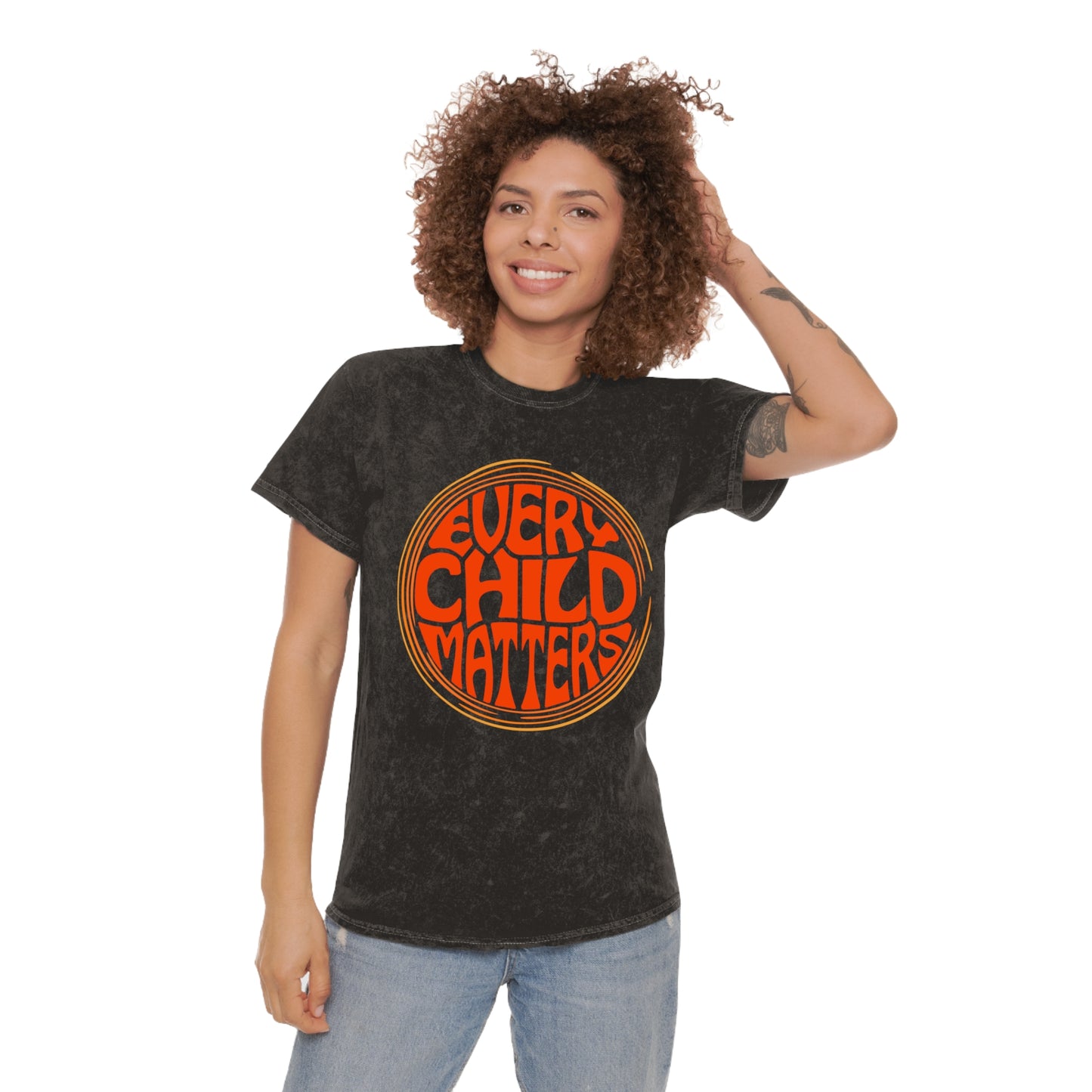 Every Child Matters | Unisex Mineral Wash T-Shirt - Retro Style