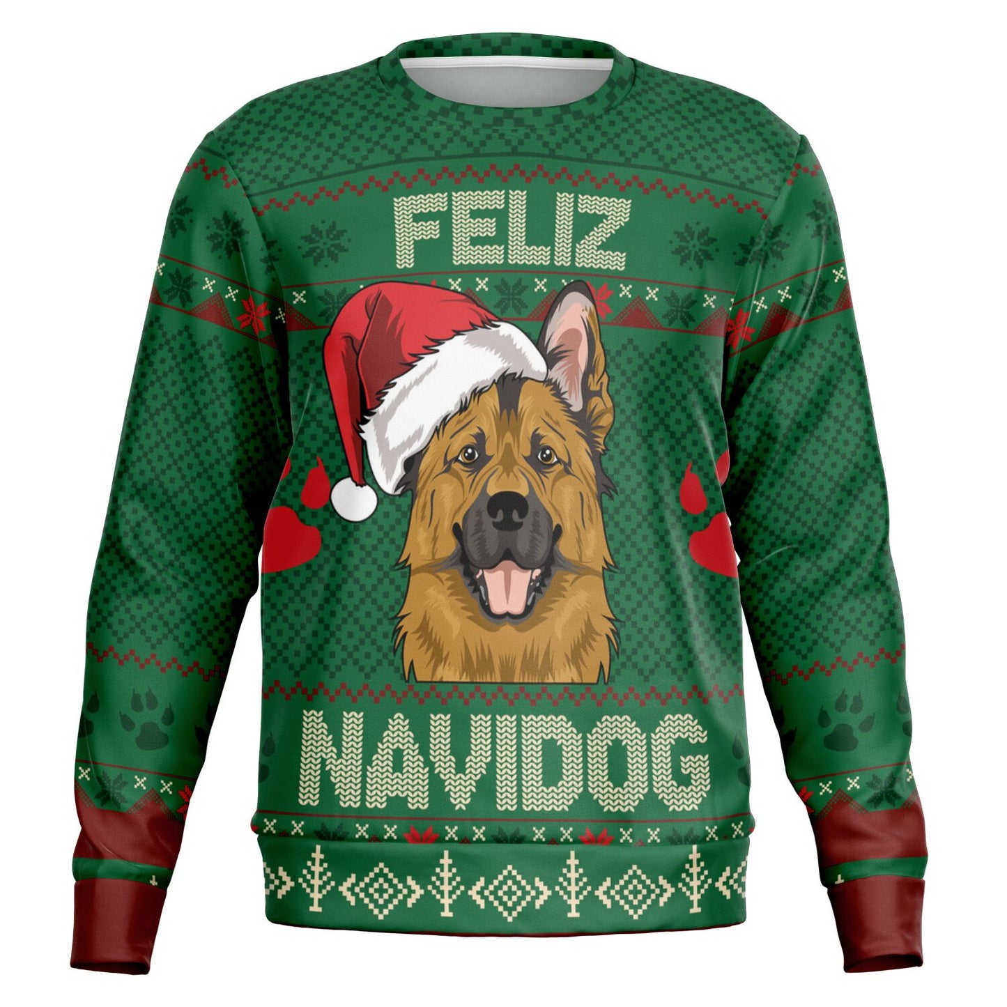 Feliz Navidog Ugly Christmas Sweater - Fashion Sweatshirt  German Shepherd Lover