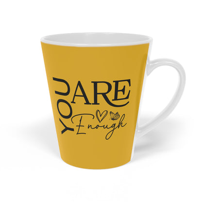 You Are Enough - Ceramic Latte Mug, 12oz - Yellow