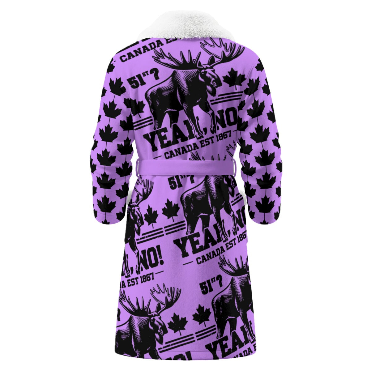 51st? Yeah, No! | Plush Fleece Men’s Bathrobe - Cozy Warmth – Soft Shawl Collar Comfort