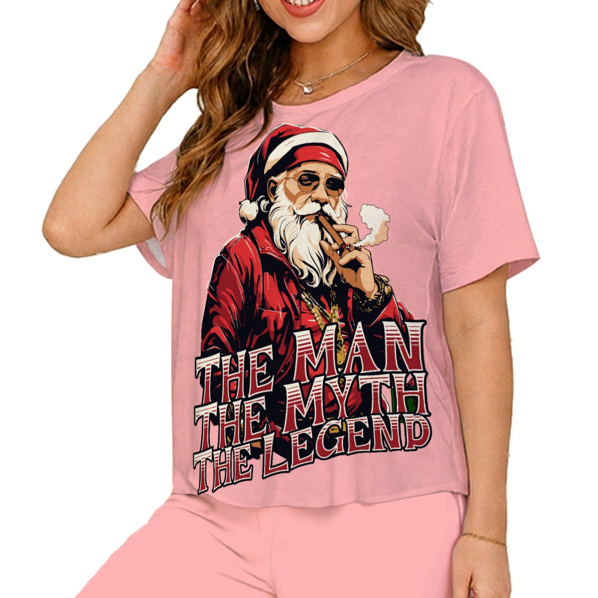 Santa, The Man, The Myth, The Legend | Women’s Loungewear PJ Set – Soft Double-Brushed Comfort