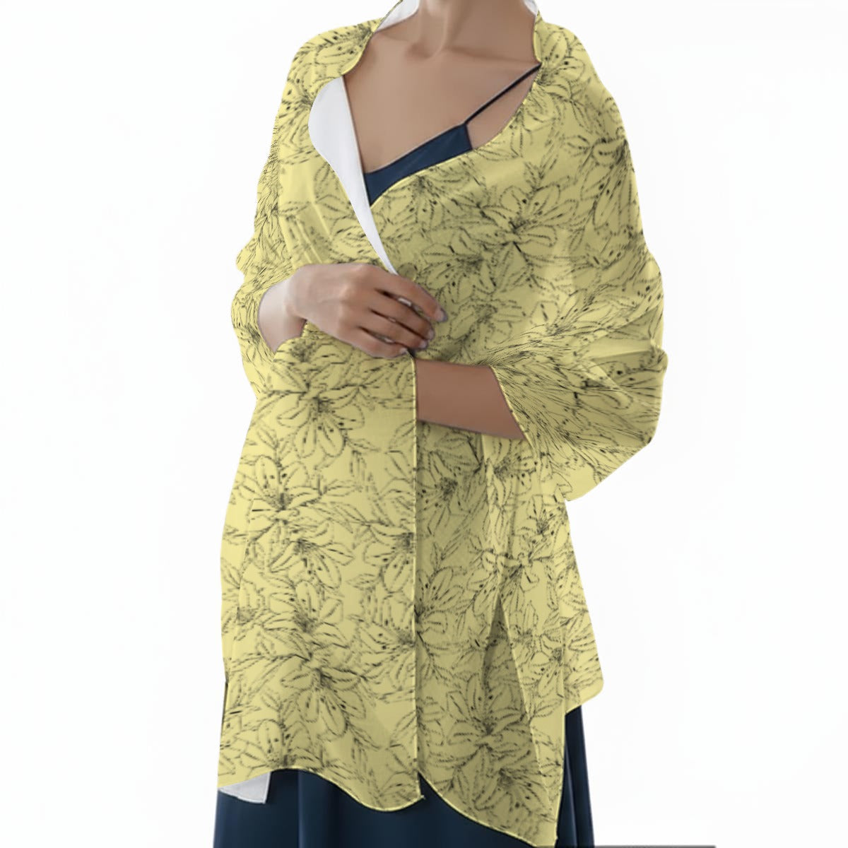 Spring Orchid Collection | Lightweight Silky Rectangular Scarf Shawl - Effortless Everyday Elegance