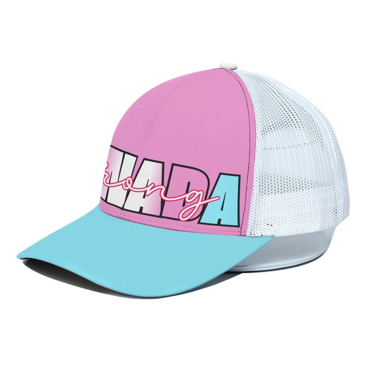 Trans CANADA Strong Trucker Cap | Pride Flag Mesh Hat - Multicolour