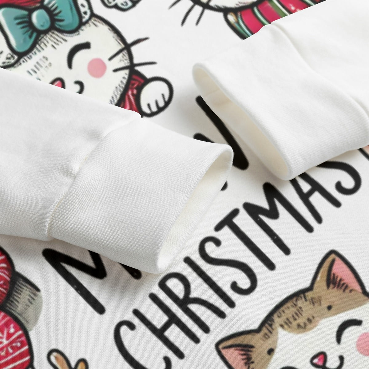 Meowy Christmas | Classic Kids’ Cotton Hooded Sweatshirt - Soft, Warm & Built for Play