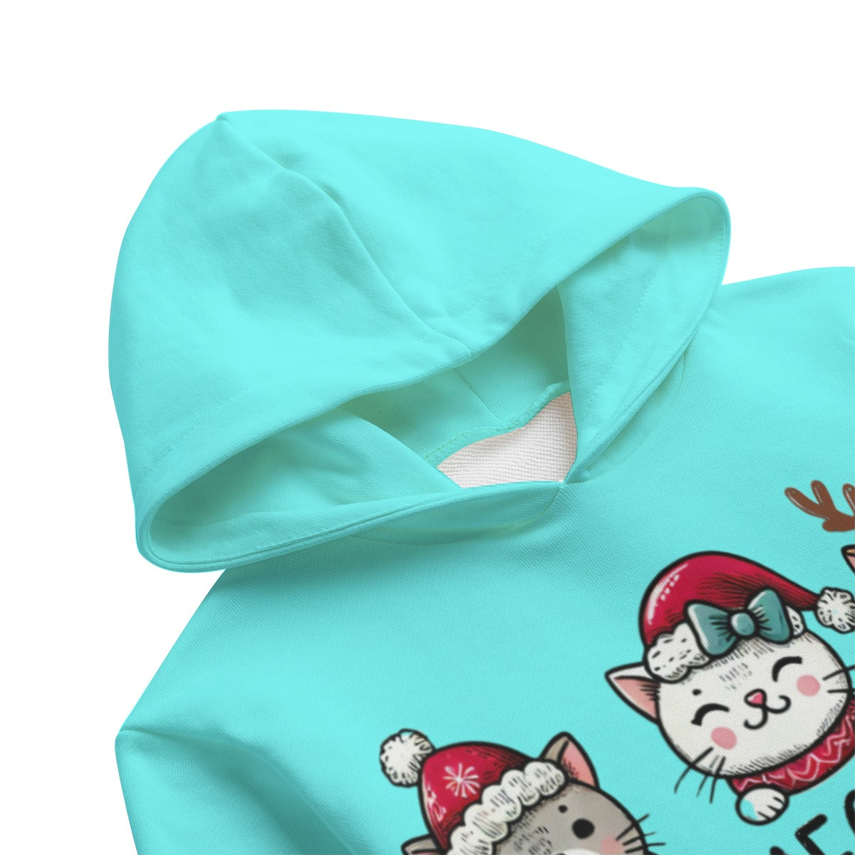 Meowy Christmas | Classic Kids’ Cotton Hooded Sweatshirt - Soft, Warm & Built for Play