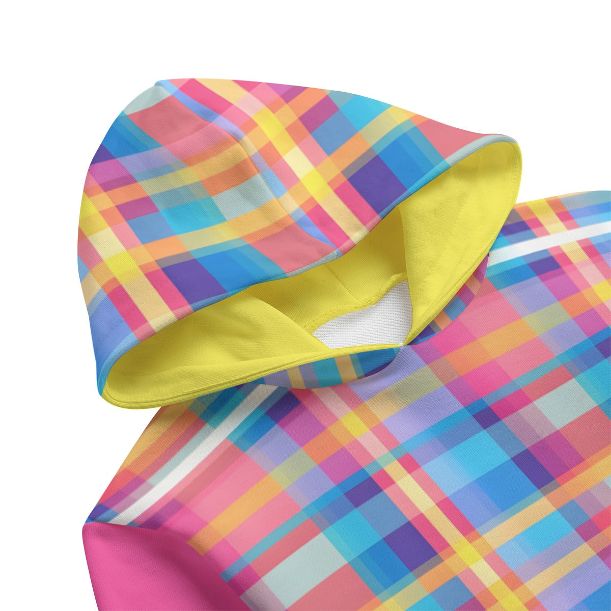Fun Bold Plaid | Classic Kids’ Cotton Hooded Sweatshirt - Soft, Warm & Built for Play