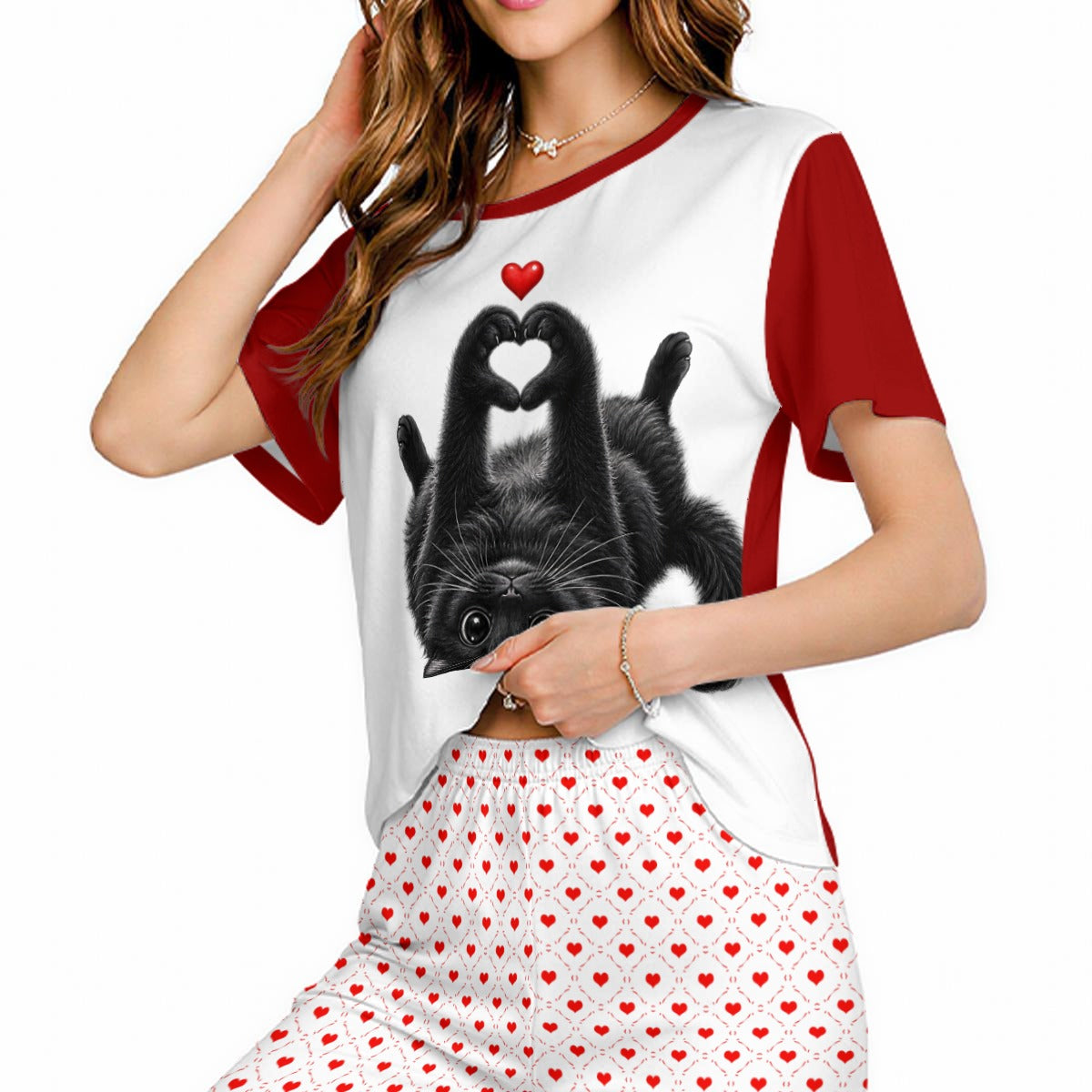 Black Cat Love | Women's Loungewear Set