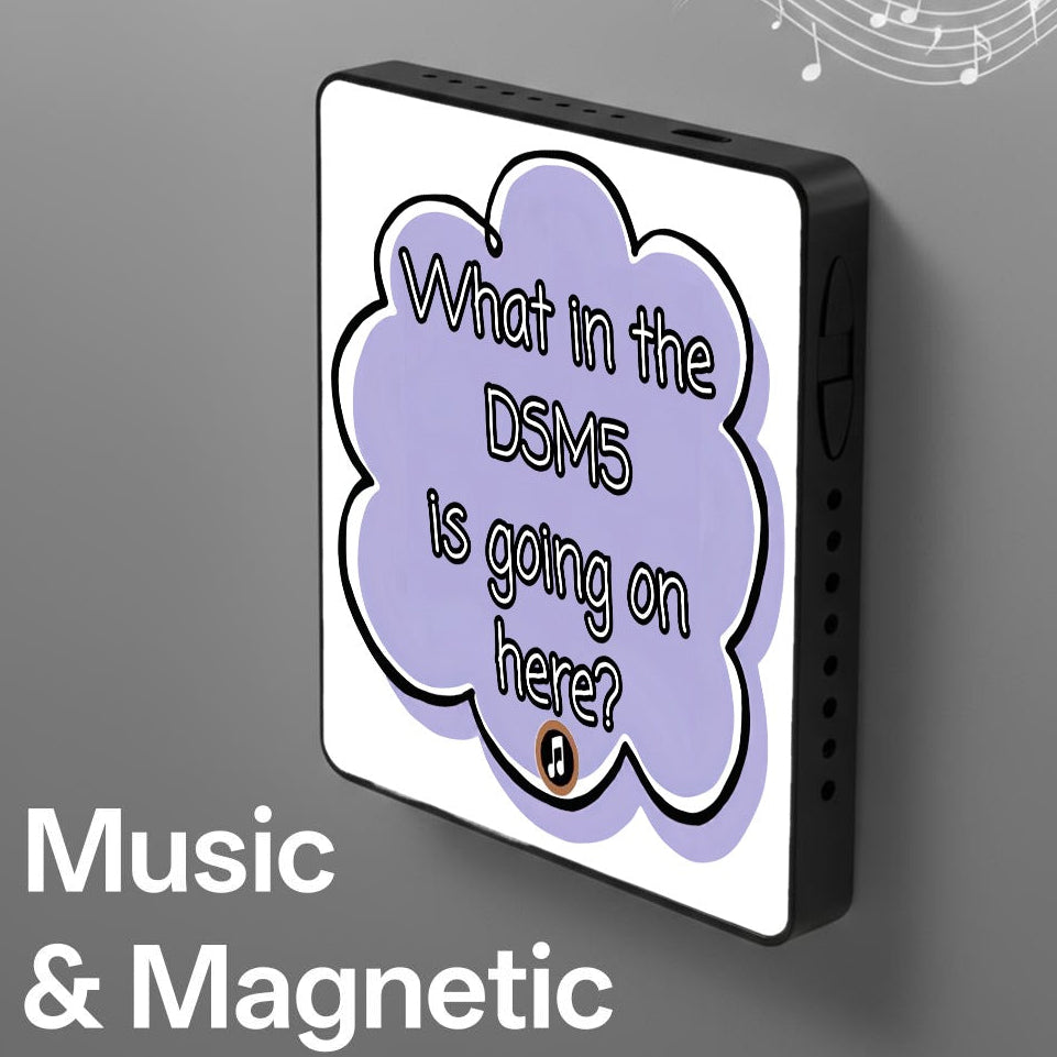 What in the DSM5 is going on here? | Musical Fridge Magnet - Purple