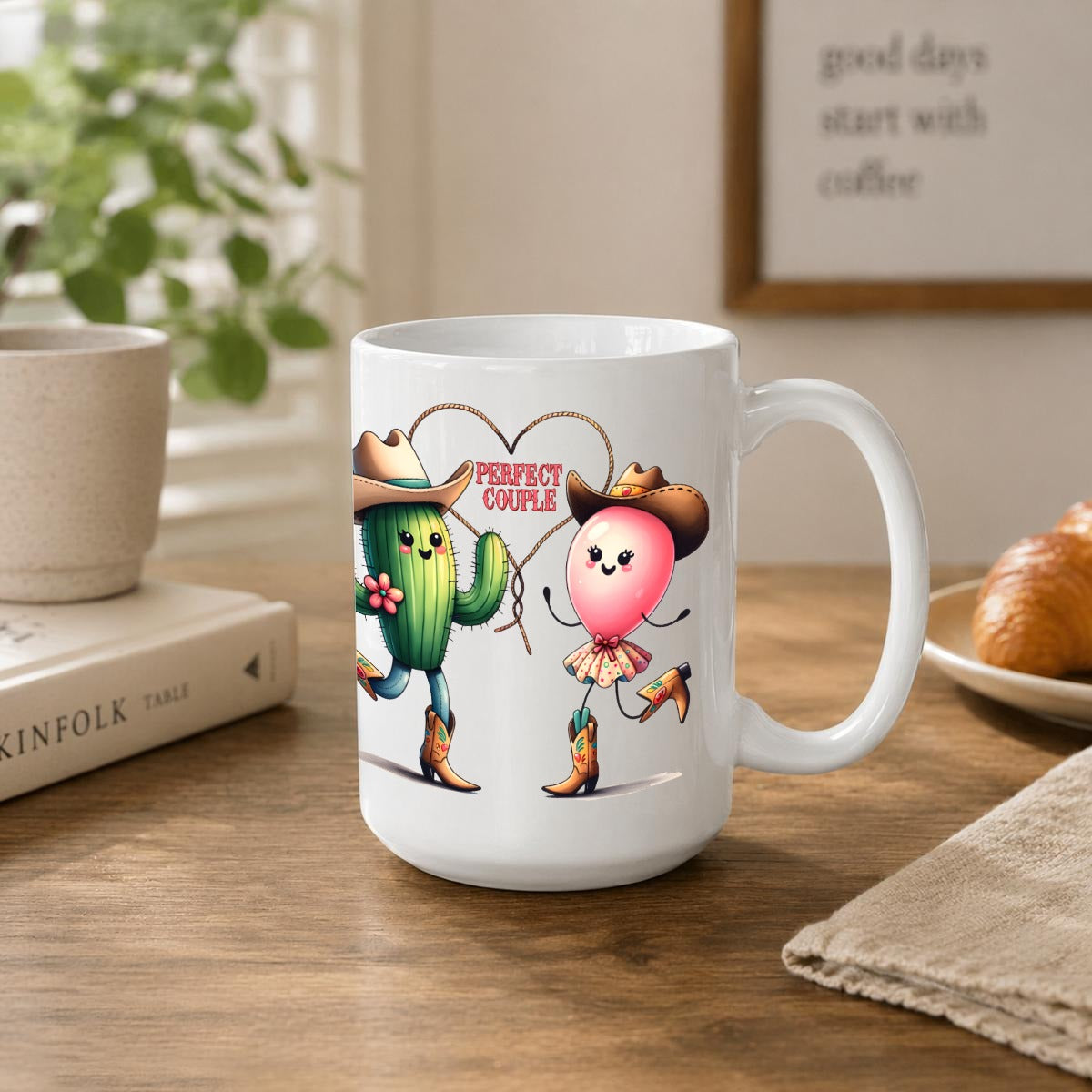 Perfect Coupling | 15 oz Ceramic Mug Printed in Canada - Prickly Couple