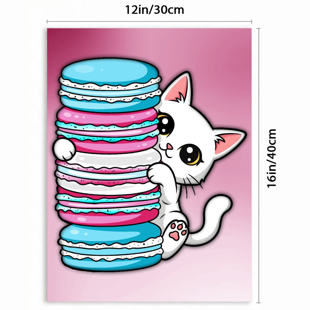 Peeking Kitten | Vertical Framed Canvas Wall Art - Ready-to-Hang