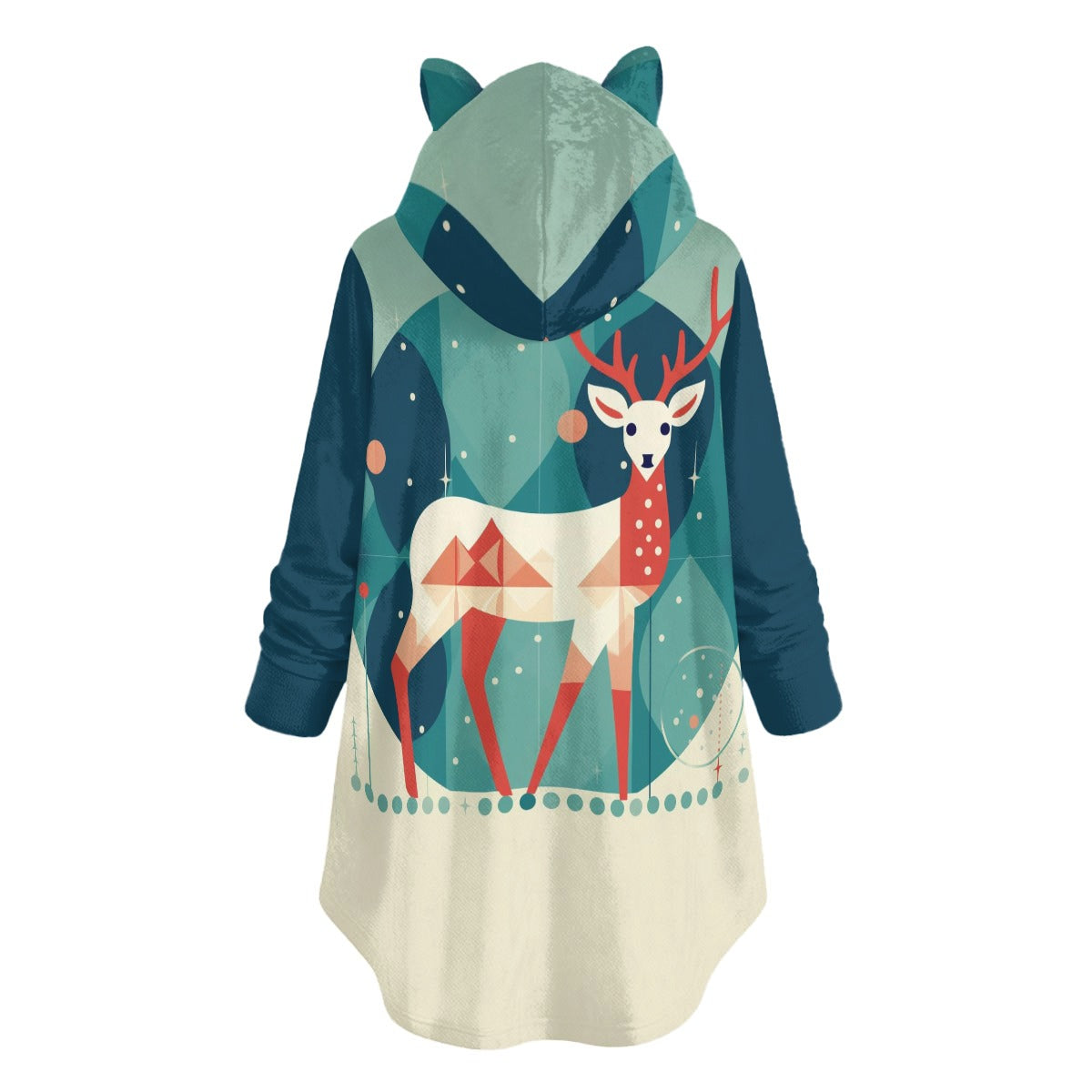 Women's Deer Flannel Hoodies with Cat Ears - Cozy, Playful, and Purr-fectly Warm