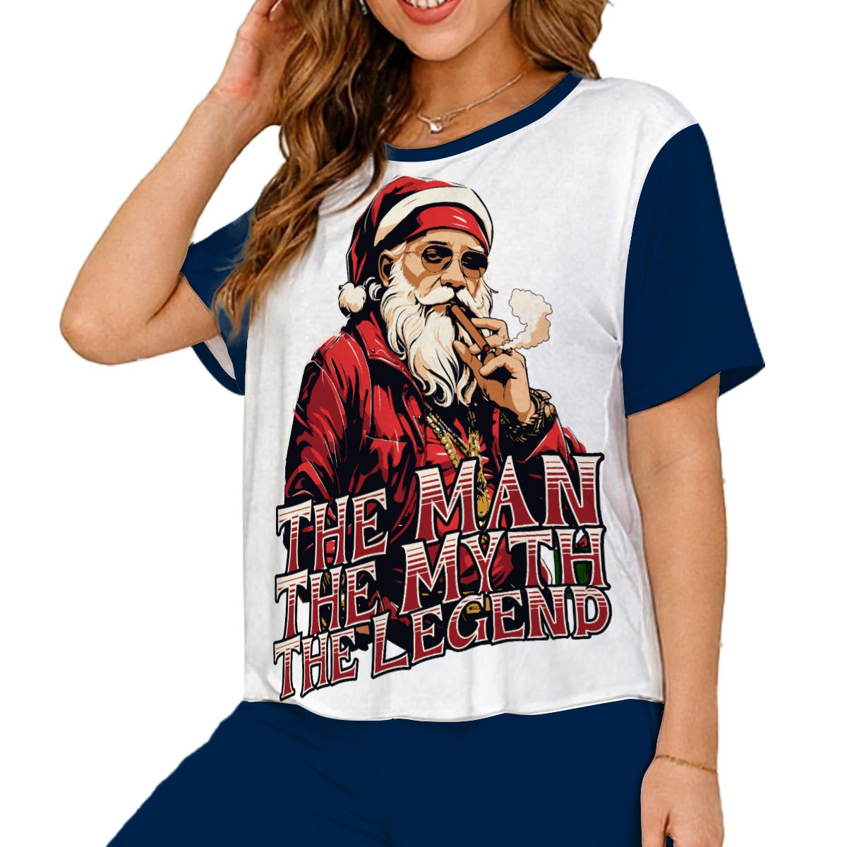 Santa, The Man, The Myth, The Legend | Women’s Loungewear PJ Set – Soft Double-Brushed Comfort