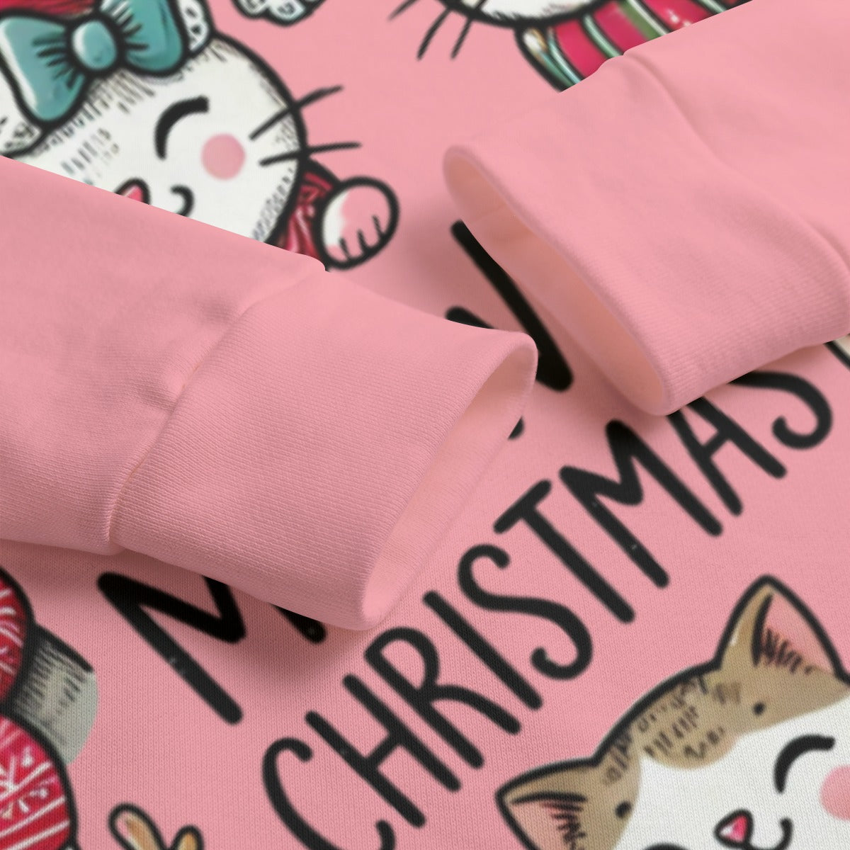 Meowy Christmas | Classic Kids’ Cotton Hooded Sweatshirt - Soft, Warm & Built for Play