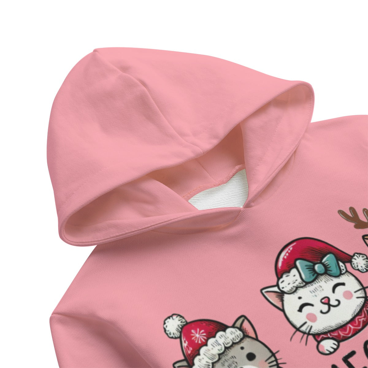 Meowy Christmas | Classic Kids’ Cotton Hooded Sweatshirt - Soft, Warm & Built for Play