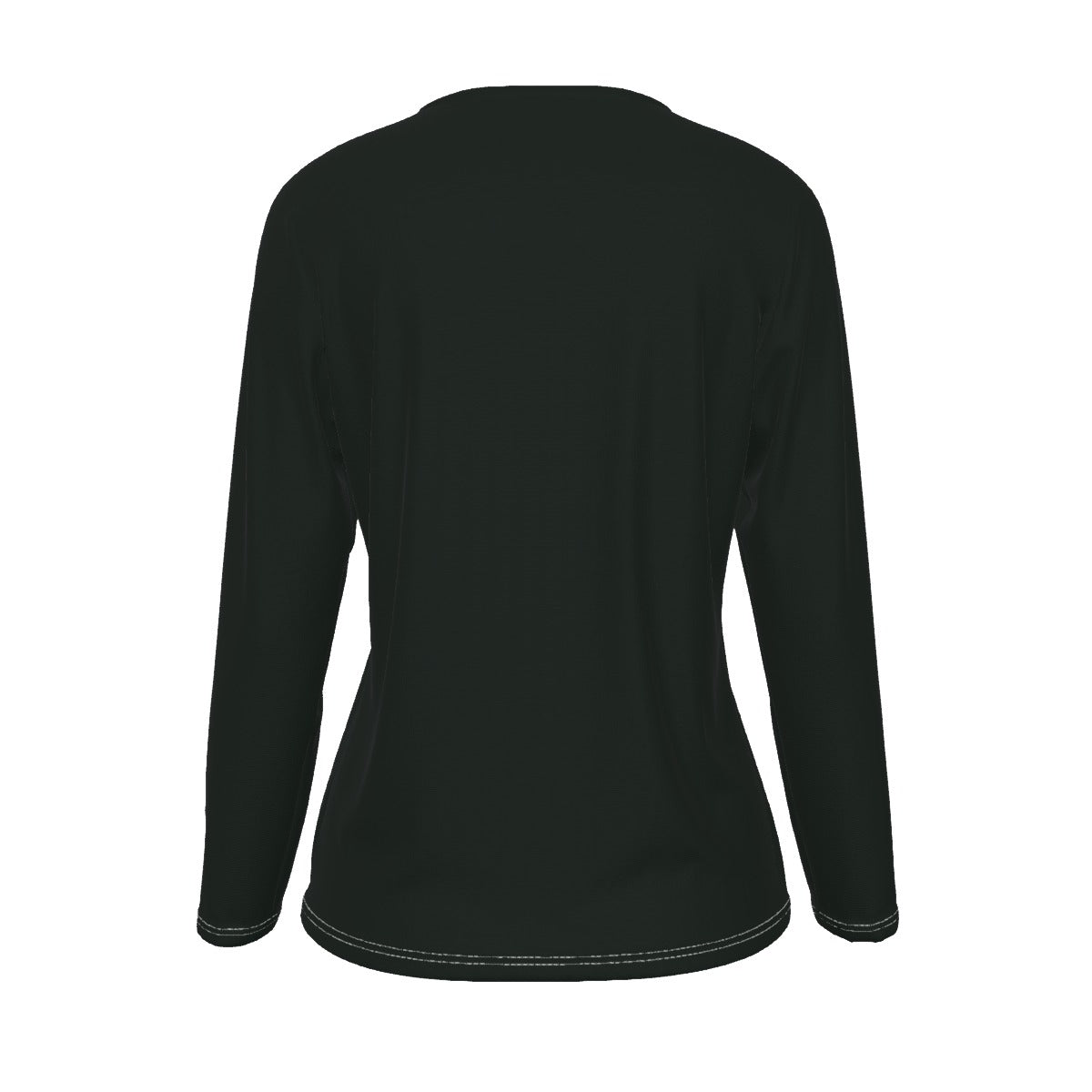 Black long-sleeve shirt on a white background
