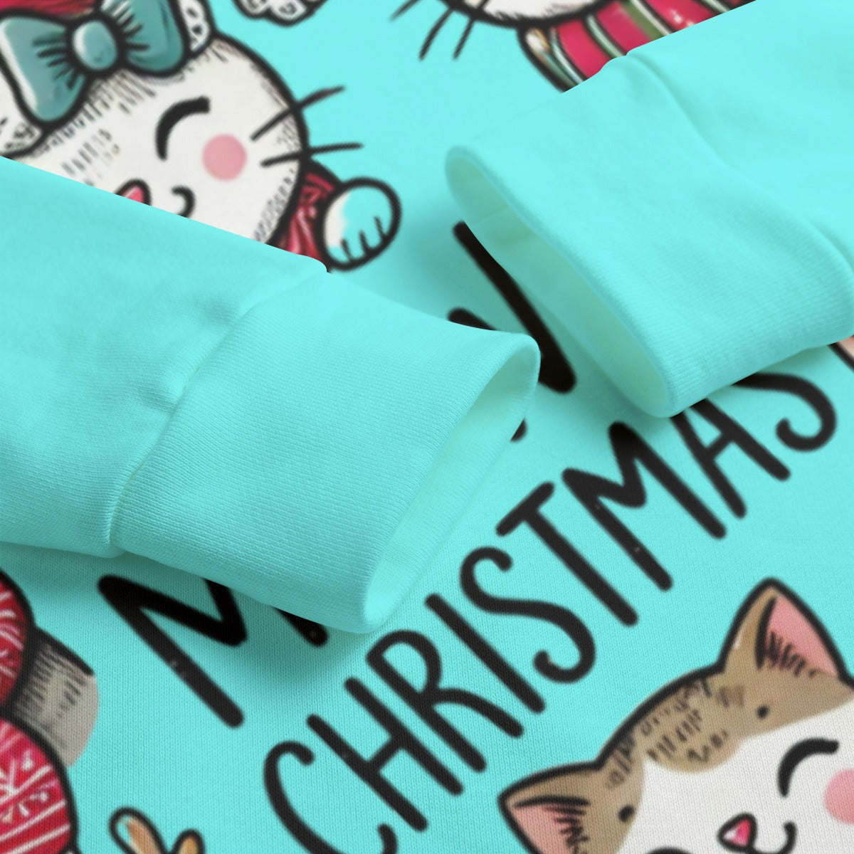 Meowy Christmas | Classic Kids’ Cotton Hooded Sweatshirt - Soft, Warm & Built for Play