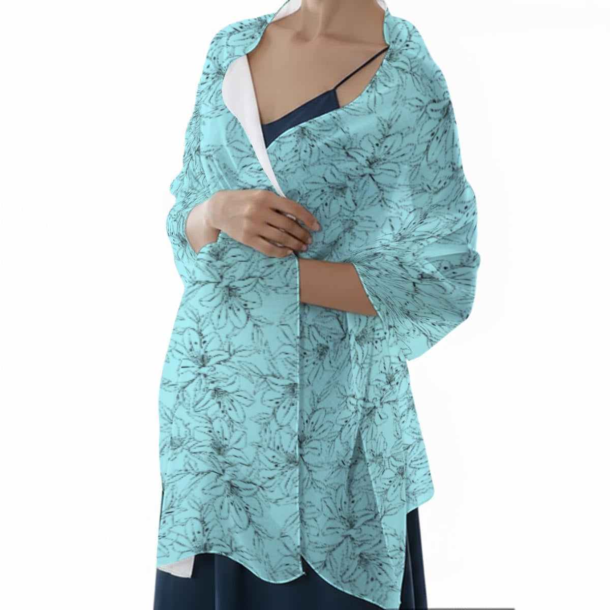 Spring Orchid Collection | Lightweight Silky Rectangular Scarf Shawl - Effortless Everyday Elegance