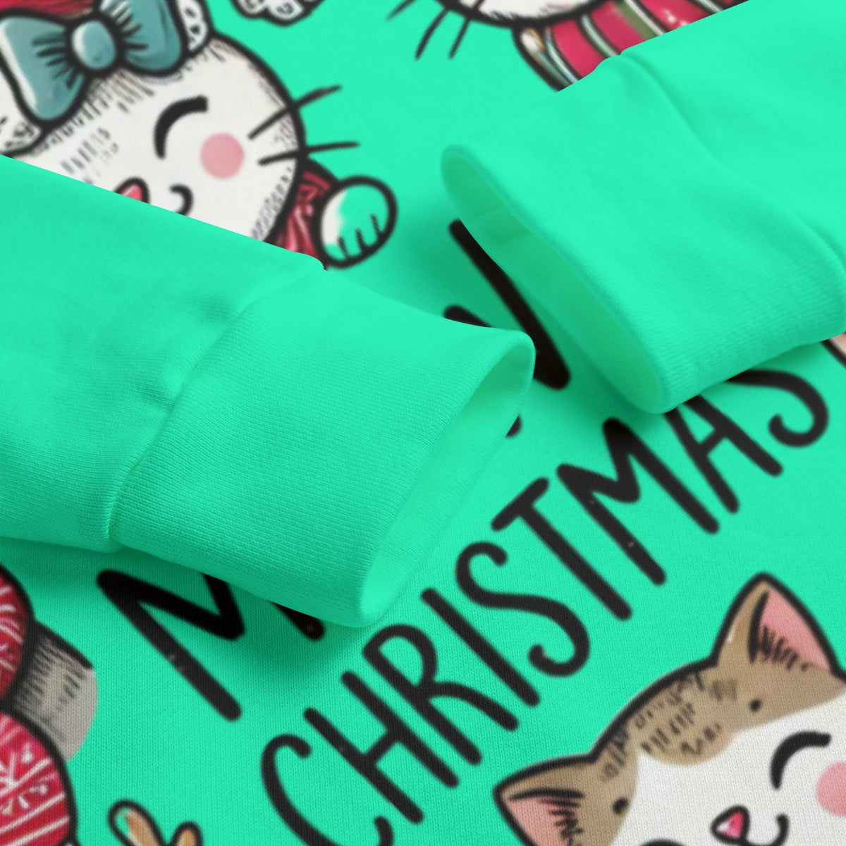 Meowy Christmas | Classic Kids’ Cotton Hooded Sweatshirt - Soft, Warm & Built for Play