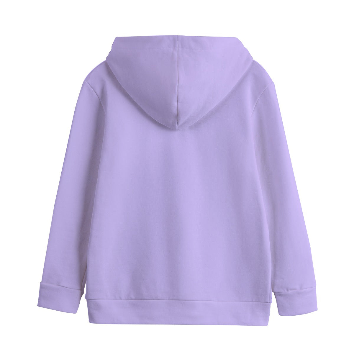 Lavender hoodie on a white background