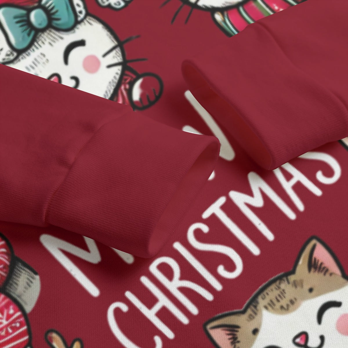 Meowy Christmas | Classic Kids’ Cotton Hooded Sweatshirt - Soft, Warm & Built for Play