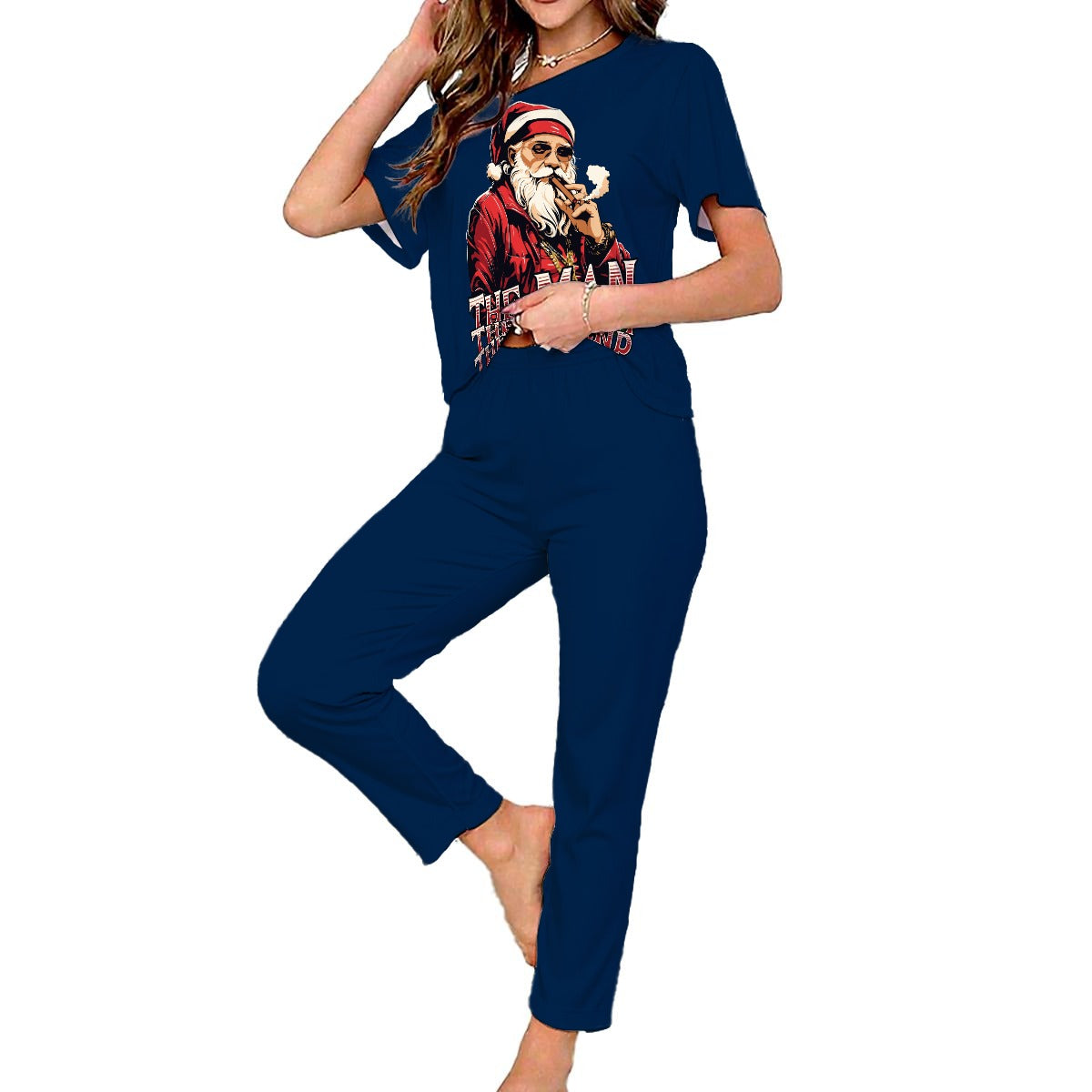 Santa, The Man, The Myth, The Legend | Women’s Loungewear PJ Set – Soft Double-Brushed Comfort