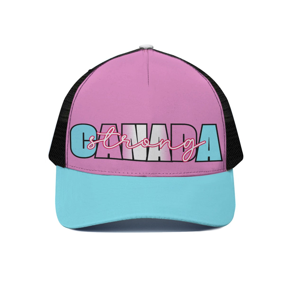 Trans CANADA Strong Trucker Cap | Pride Flag Mesh Hat - Multicolour