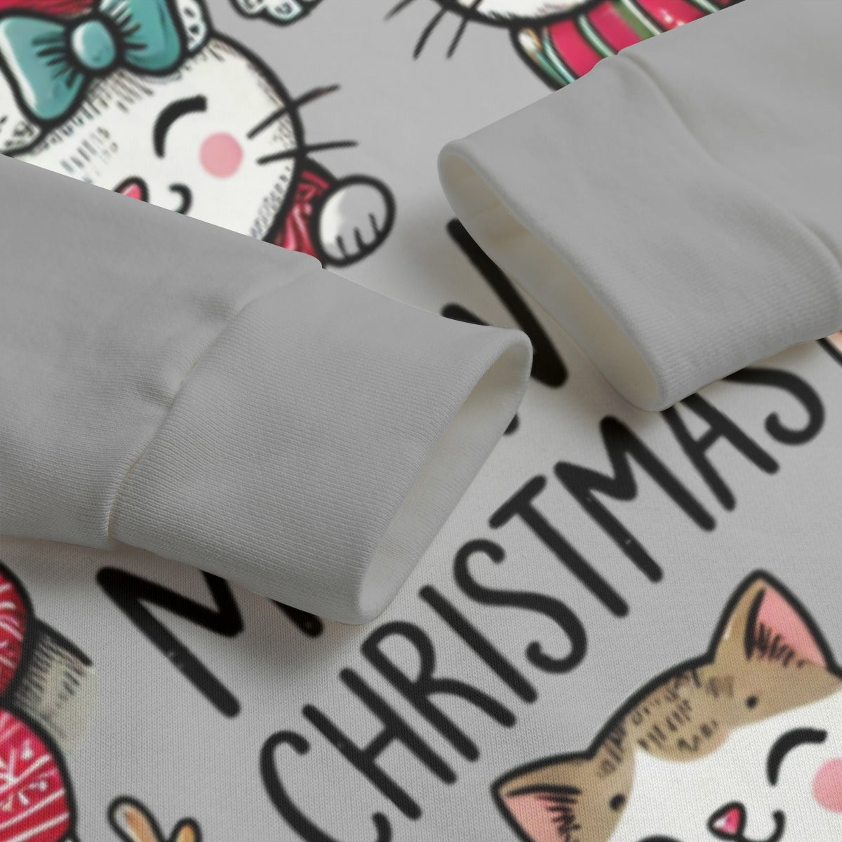 Meowy Christmas | Classic Kids’ Cotton Hooded Sweatshirt - Soft, Warm & Built for Play