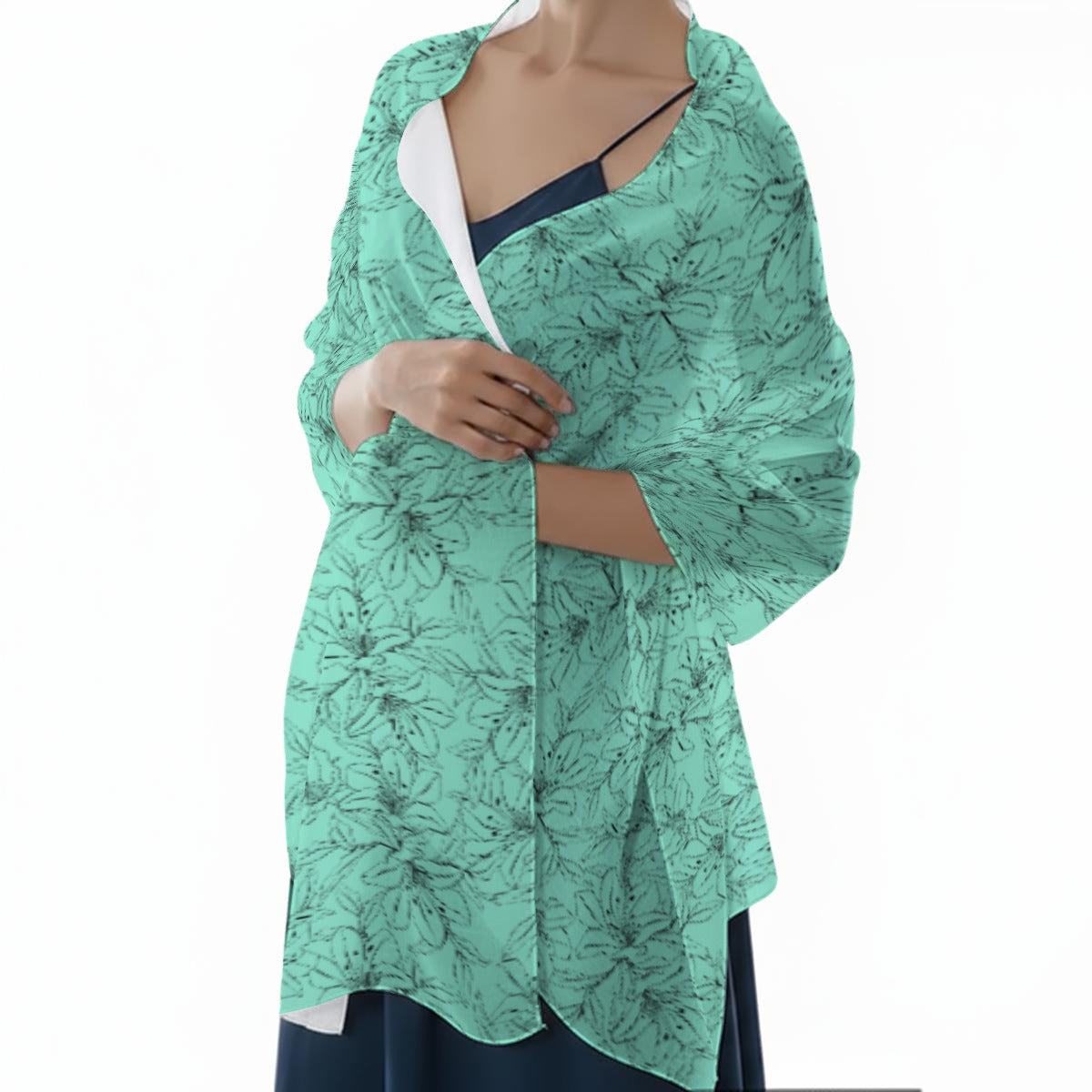 Spring Orchid Collection | Lightweight Silky Rectangular Scarf Shawl - Effortless Everyday Elegance