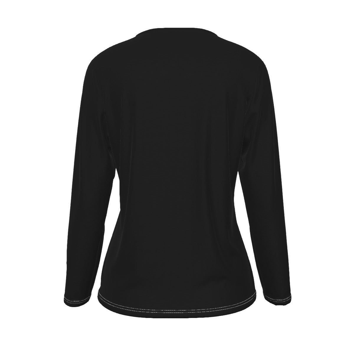 Black long-sleeve shirt on a white background