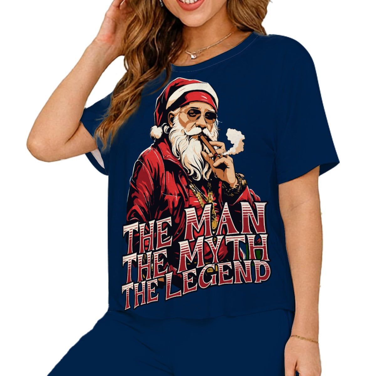 Santa, The Man, The Myth, The Legend | Women’s Loungewear PJ Set – Soft Double-Brushed Comfort