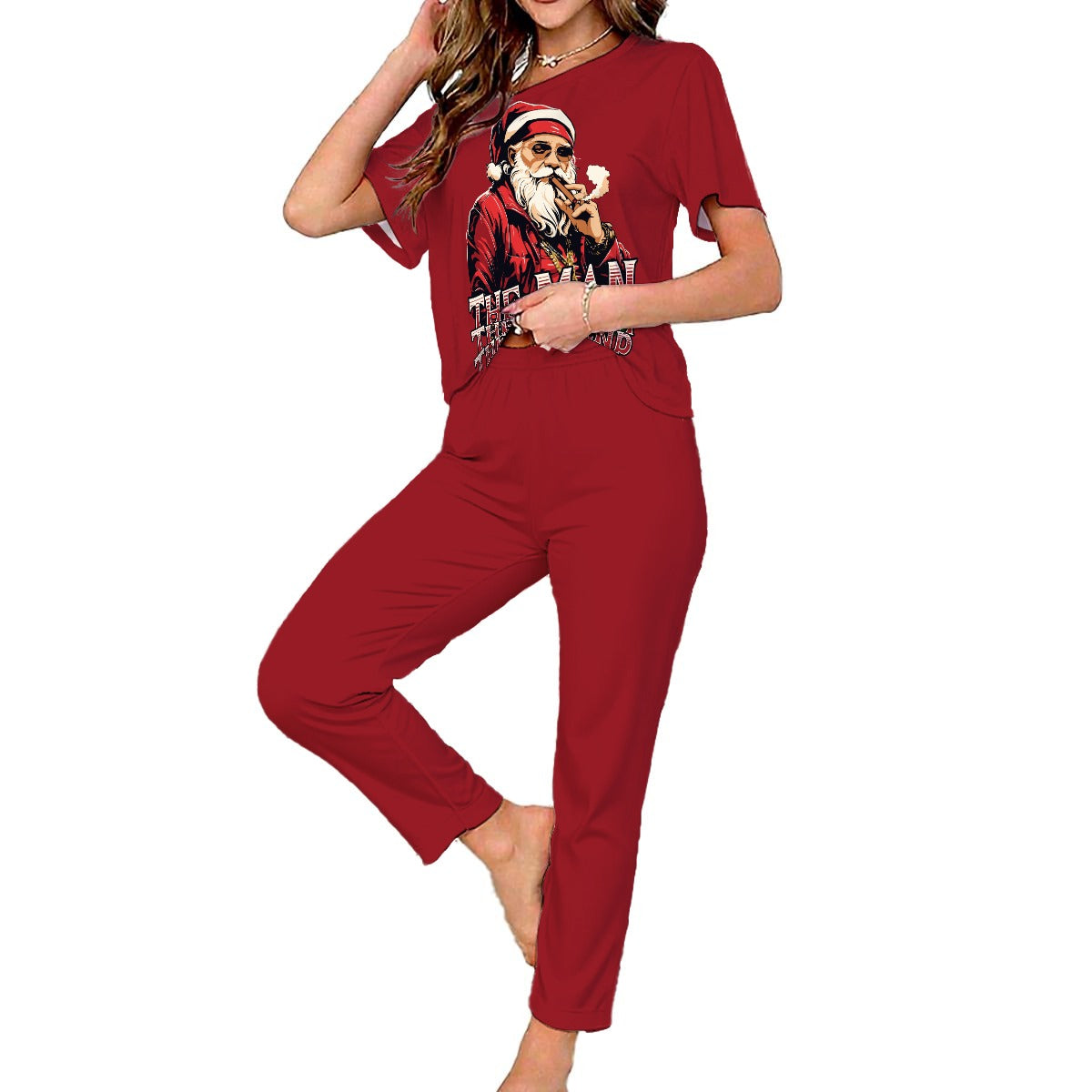 Santa, The Man, The Myth, The Legend | Women’s Loungewear PJ Set – Soft Double-Brushed Comfort