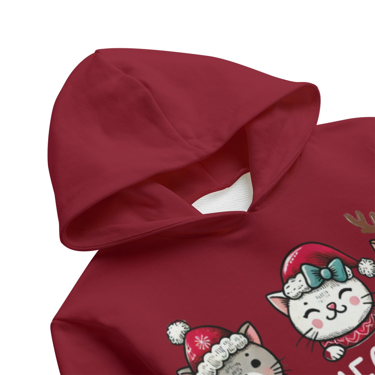 Meowy Christmas | Classic Kids’ Cotton Hooded Sweatshirt - Soft, Warm & Built for Play