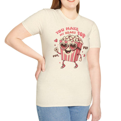 You Make My Heart Pop - Unisex Soft Cotton Retro T-Shirt - Plus Sizes Avail.