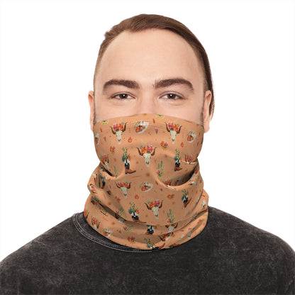 Western Bloom Neck Gaiter – Rustic Charm with Floral Flair