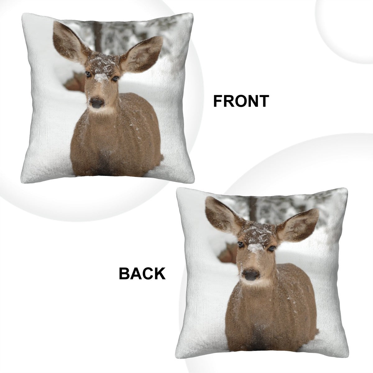 Majestic Moose - Corduroy Throw Pillow Covers with Core (Double-Sided Design)