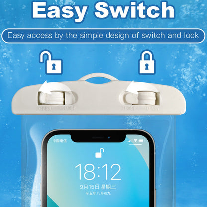 Dopamine Hits - Clear Waterproof Phone Protection Pouch/Case Fits Phones Up To 7.0"