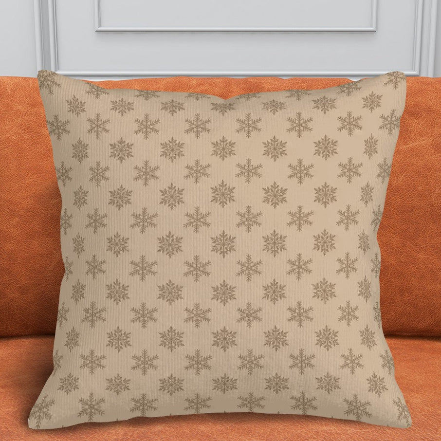 Snowflake - Diamond Pattern Corduroy Throw Pillow Covers (Double-Sided Design)