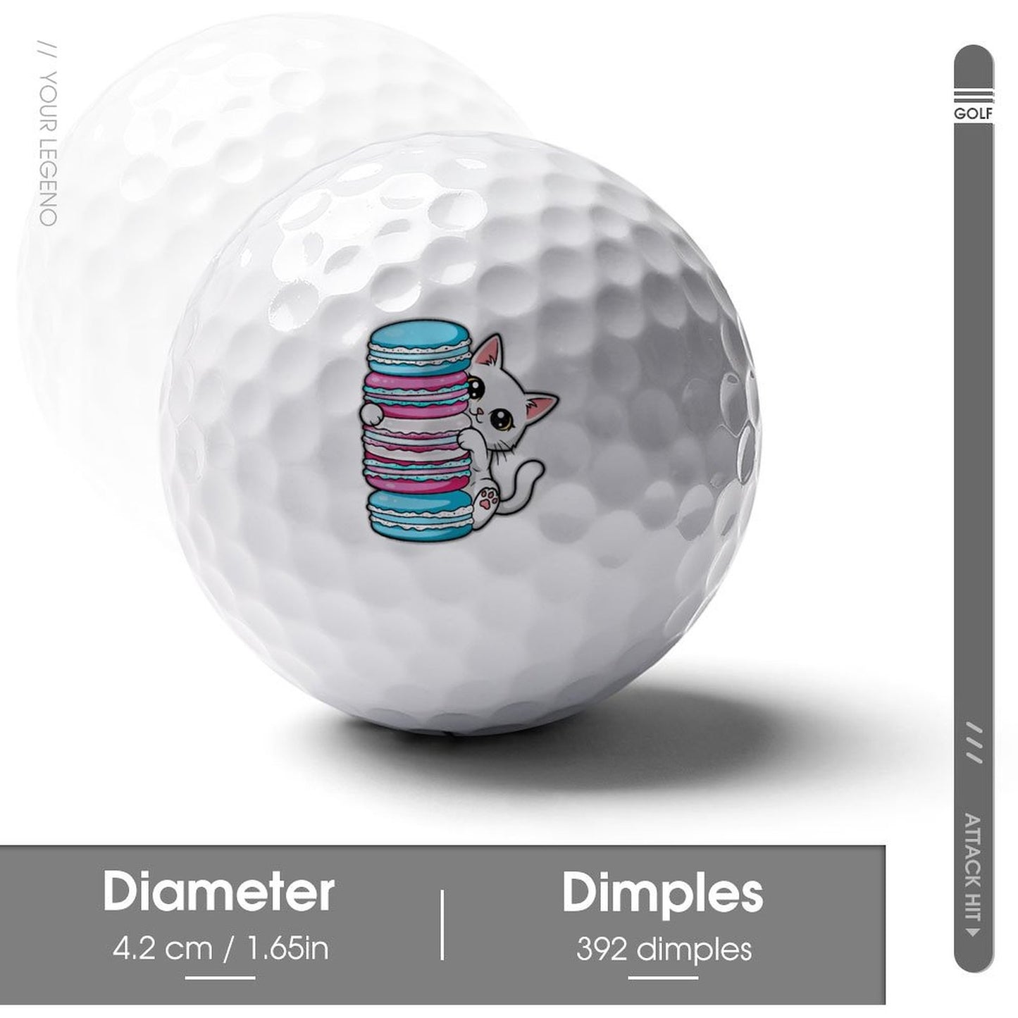 Hiding Kitten | Golf Ball - Trans Flag Inspired
