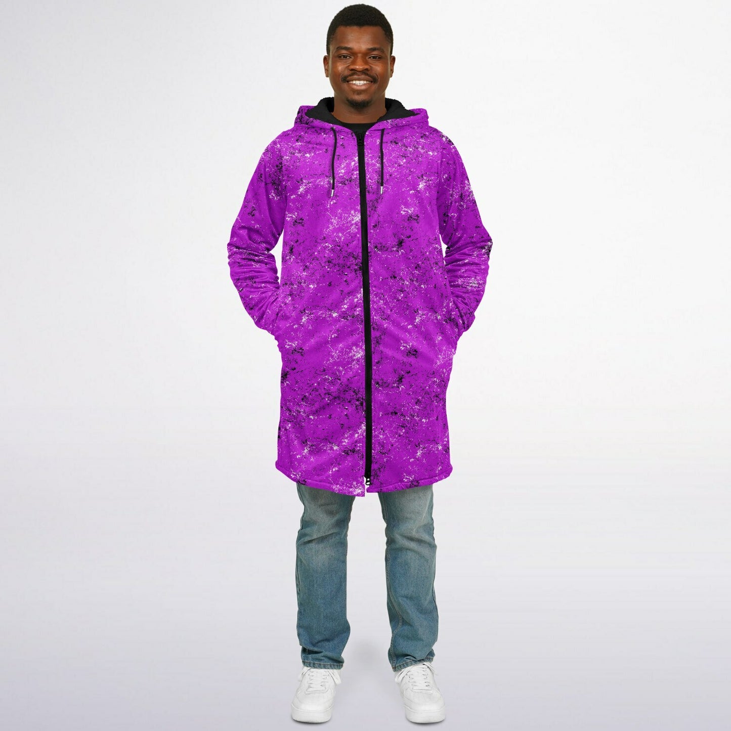 Grunge Zipper Cloak | Stylish, Warm, and Functional - Magenta