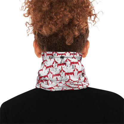 Grunge Maple Leaf Neck Gaiter – Canadian Style for Every Season