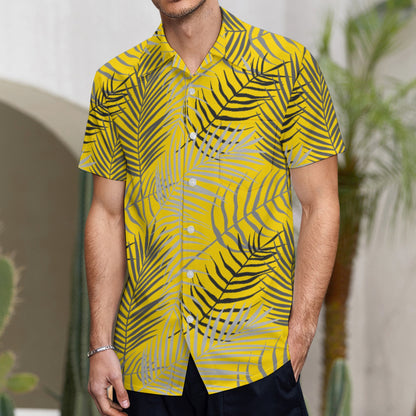 Tropical Fern Button Up Hawaiian Shirt - Perfect for your Summer Getaway!