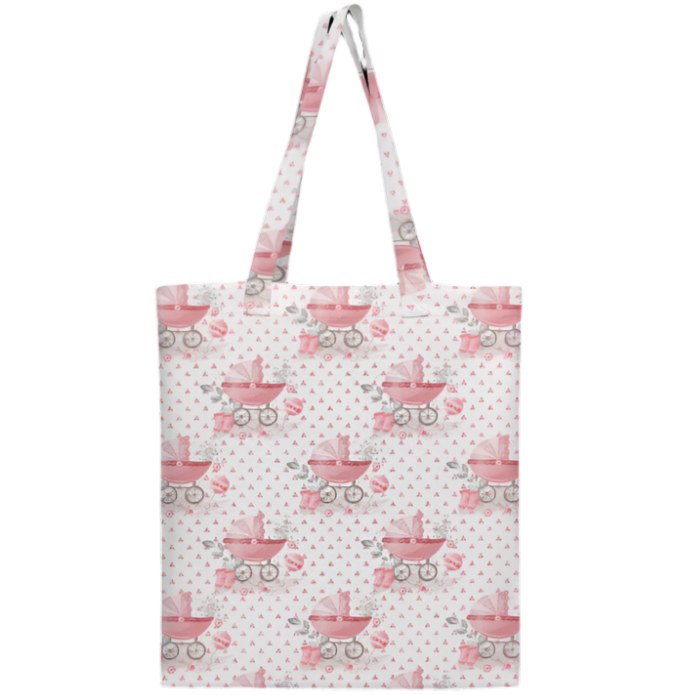 Mother's Helper Pink - Large Tote Bag Lined with Inside Pocket