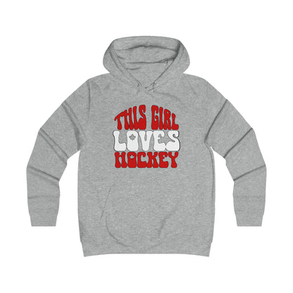 This Girl Loves Hockey - Women's College Hoodie - Women's Hockey For Girls