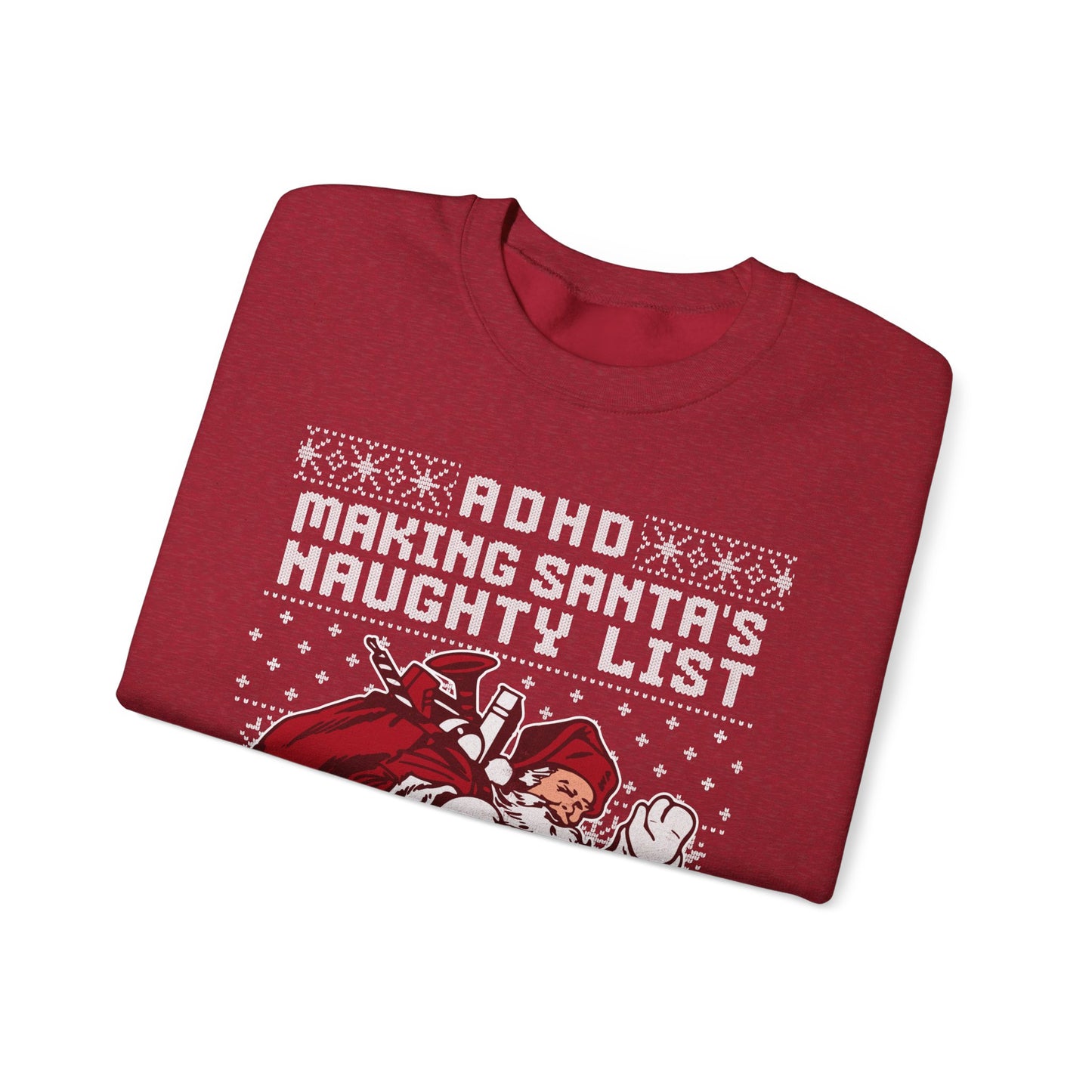ADHD: Making Santa's Naughty List Since Forever – Unisex Heavy Blend Sweatshirt – Cozy Everyday Warmth