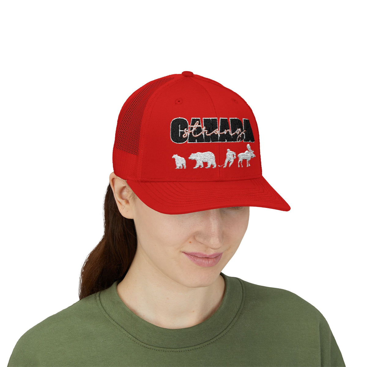 Canada Strong | Snapback Trucker Cap - White