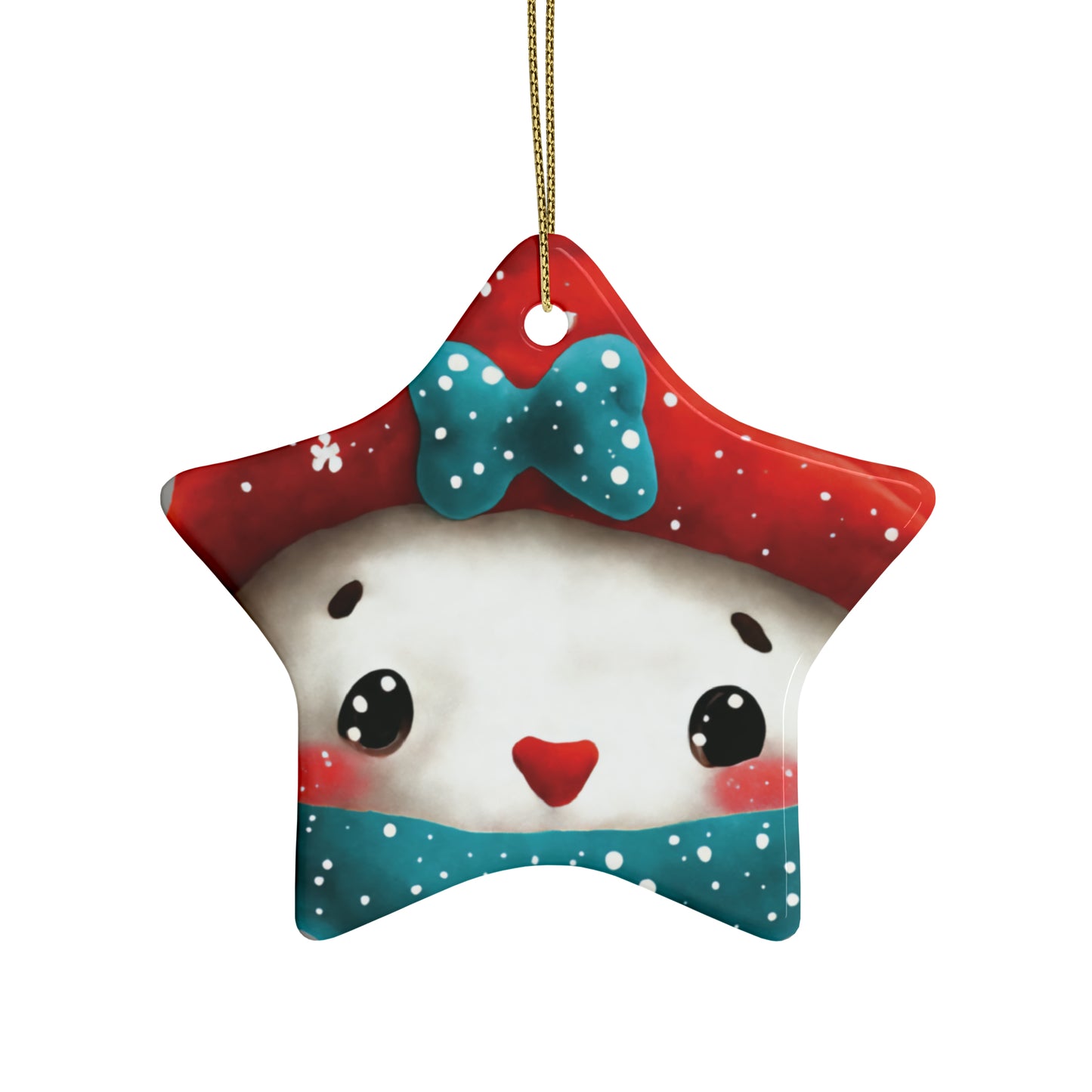 Woodland Creature | Ceramic Christmas Ornaments (1pcs, 5pcs, 10pcs, 20pcs) - Design 9