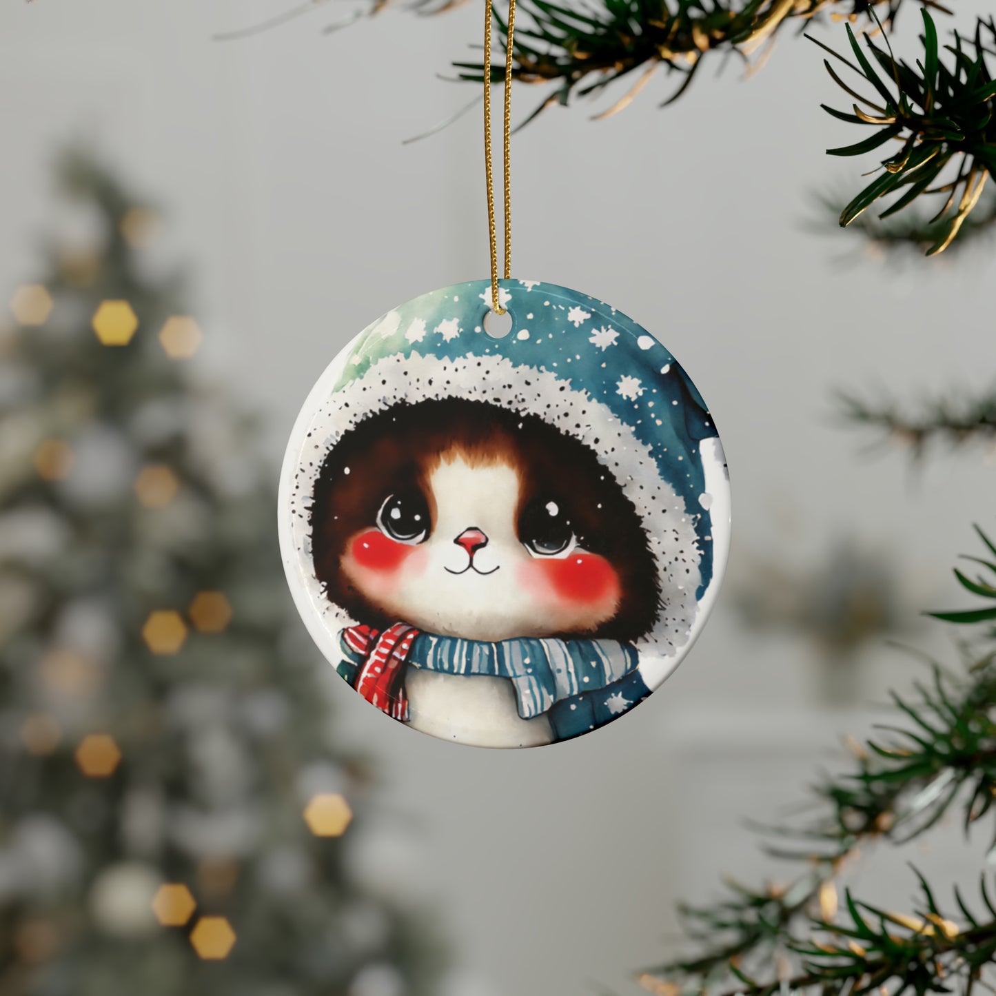 Woodland Creature | Ceramic Christmas Ornaments (1pcs, 5pcs, 10pcs, 20pcs) - 2