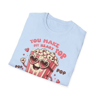 You Make My Heart Pop - Unisex Soft Cotton Retro T-Shirt - Plus Sizes Avail.